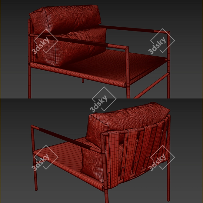 Ritzwell JK Armchair | 3D Model with Textures 3D model image 5