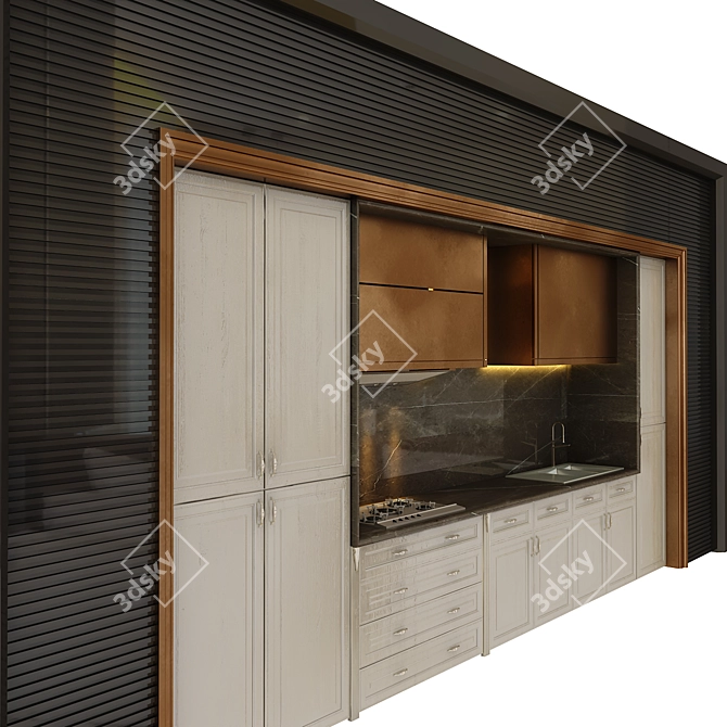 Elegant Kitchen Collection 3D model image 3