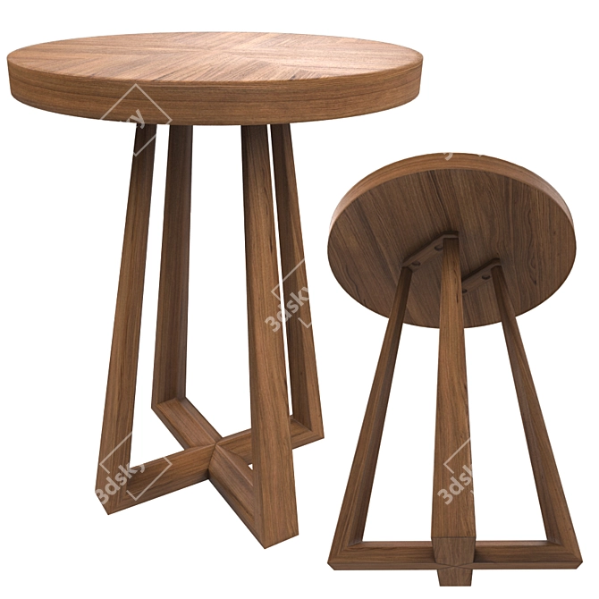 Elegant Belgrave Side Table: Stylish & Functional 3D model image 1