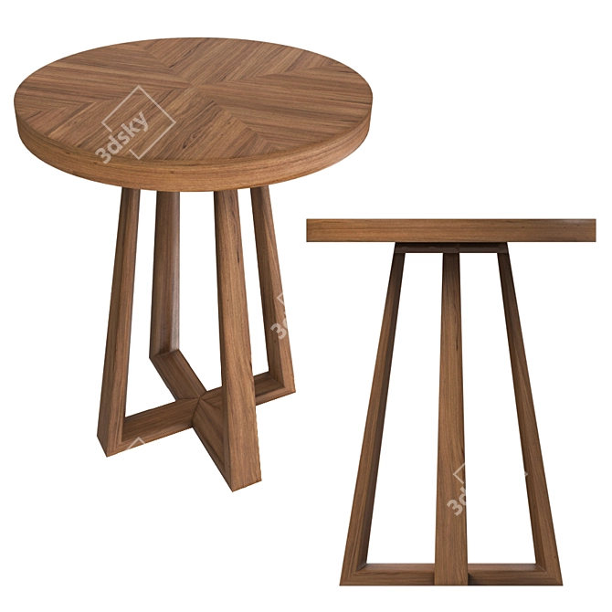 Elegant Belgrave Side Table: Stylish & Functional 3D model image 2