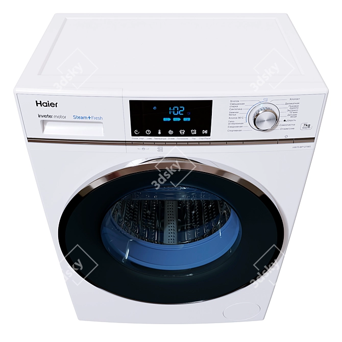 Haier HW70-BP12758S: Efficient and Spacious Washing Machine 3D model image 3