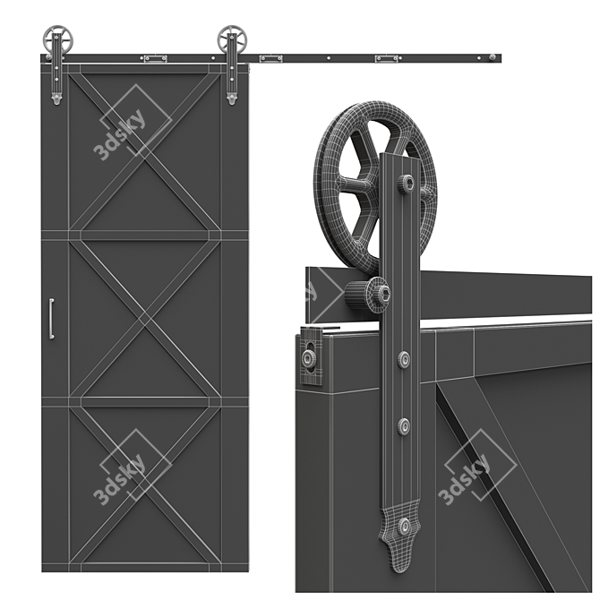 Vintage Barn Mechanism 3D model image 2