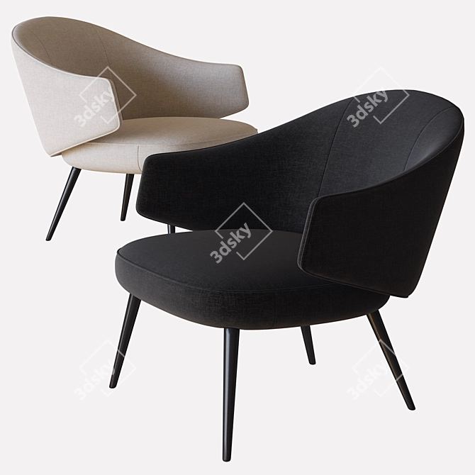 Modern Charlotte Armchair: BoConcept 3D model image 1