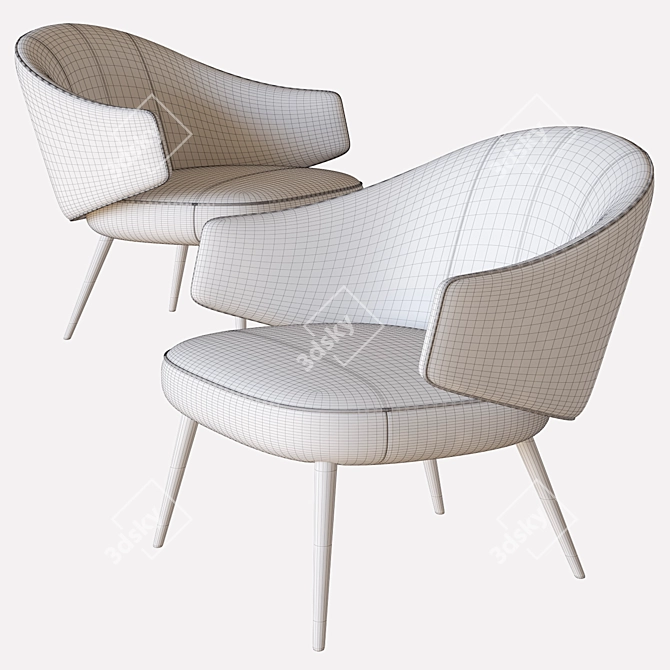 Modern Charlotte Armchair: BoConcept 3D model image 3