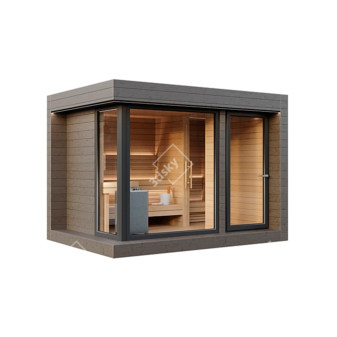 Luxury Sauna Retreat 3D model image 2