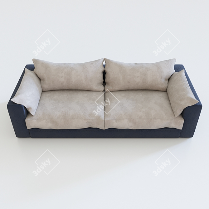 Leal Fabric Sofa 3D model image 1