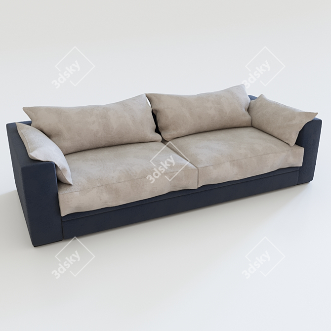 Leal Fabric Sofa 3D model image 2