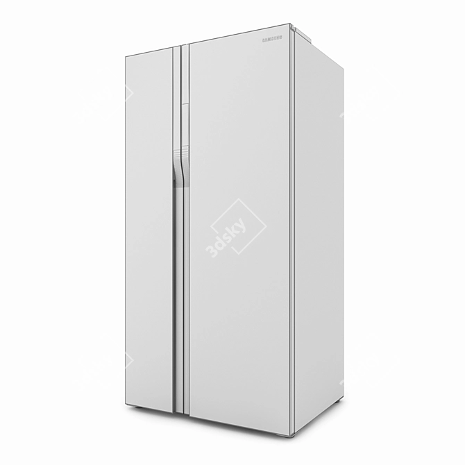 Samsung Glass Finish Side-by-Side Refrigerators 3D model image 12
