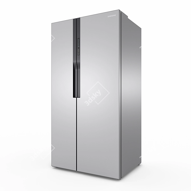 Samsung Glass Finish Side-by-Side Refrigerators 3D model image 13