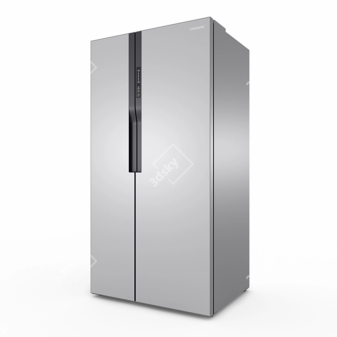 Samsung Glass Finish Side-by-Side Refrigerators 3D model image 18