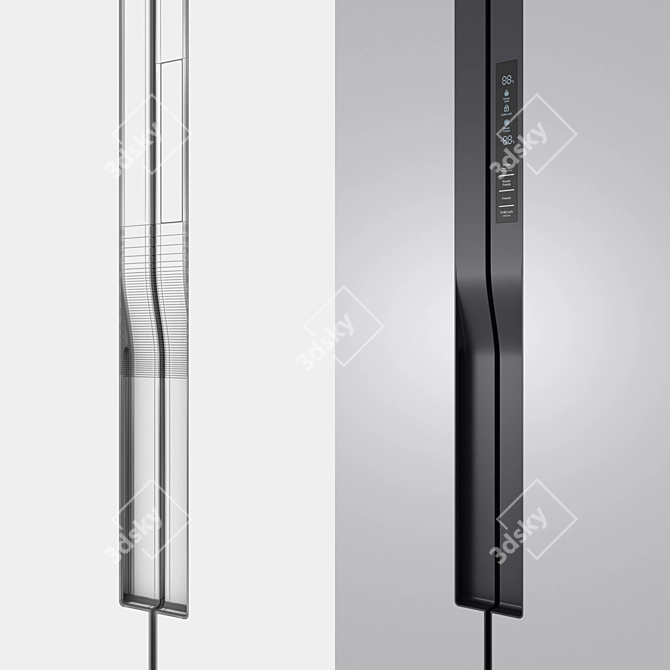 Samsung Glass Finish Side-by-Side Refrigerators 3D model image 38