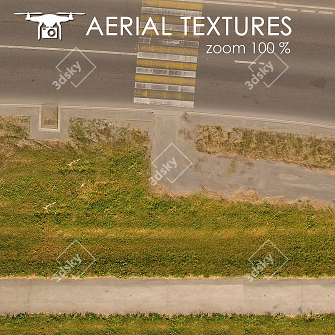 Aerial Terrain Texture for 3D Visualization 3D model image 4