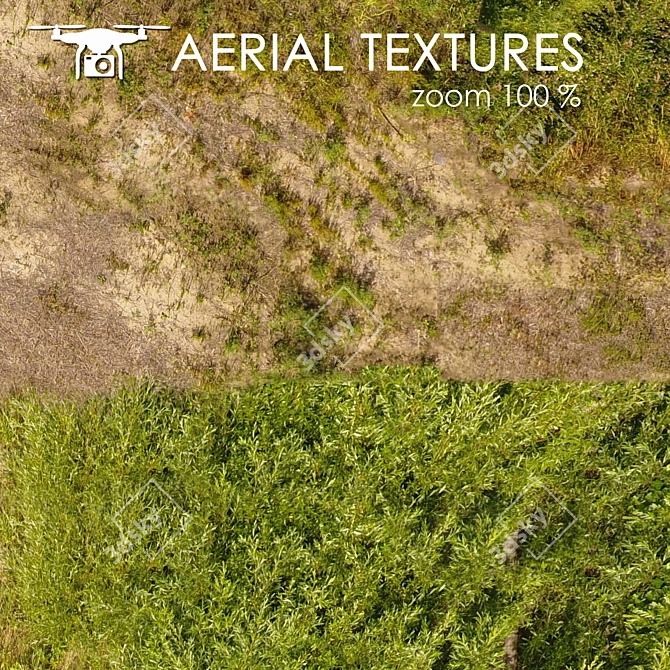 Seamless Aerial Terrain Texture 3D model image 4