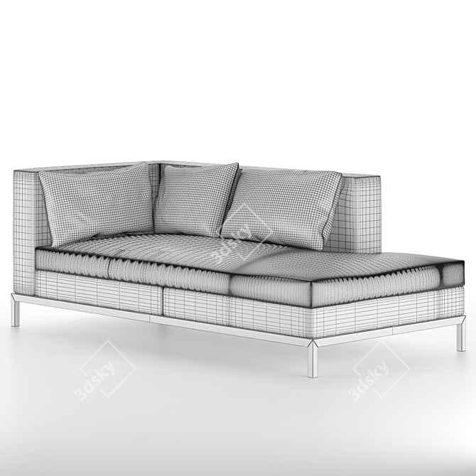 Convertible Day Bed Couch 3D model image 3