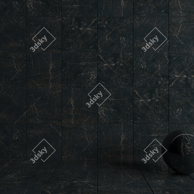 Elegant Carelia Black Wall Tiles 3D model image 3