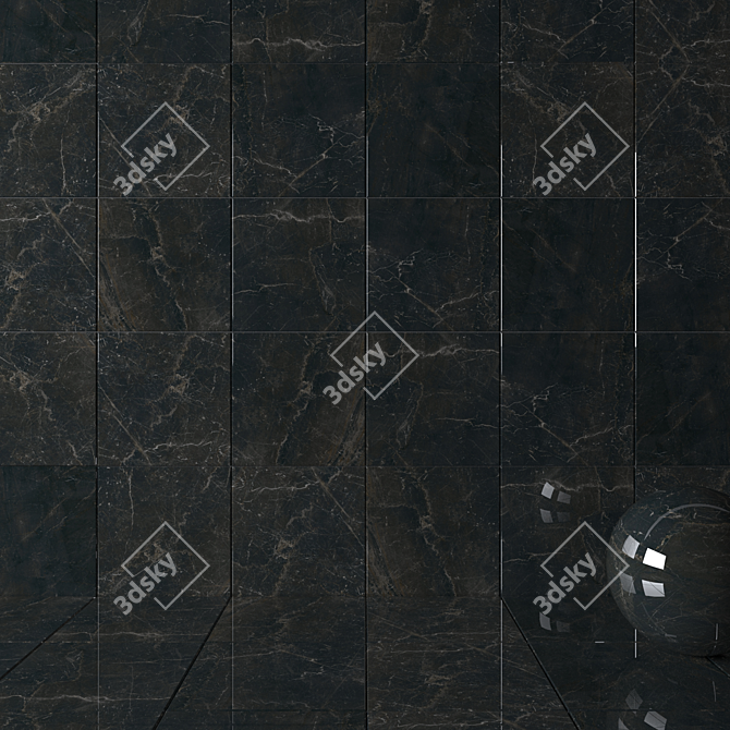 Stylish Wall Tiles Set: Carelia Black 3D model image 2