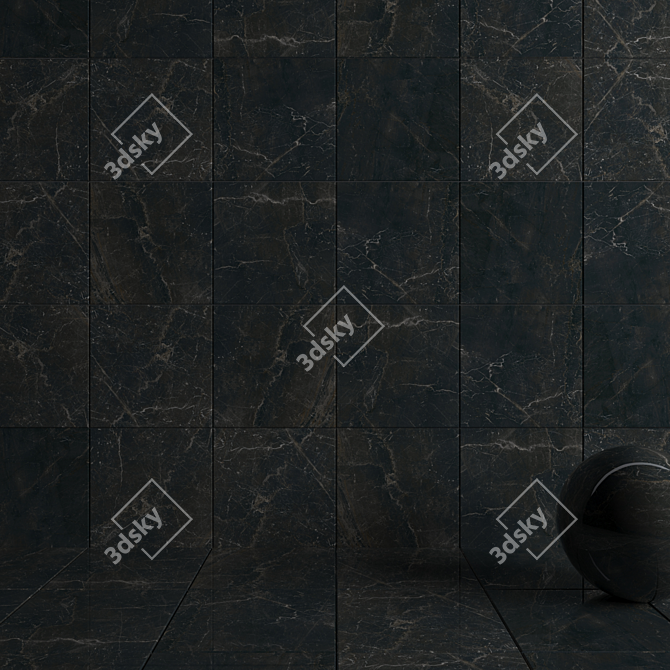 Stylish Wall Tiles Set: Carelia Black 3D model image 3