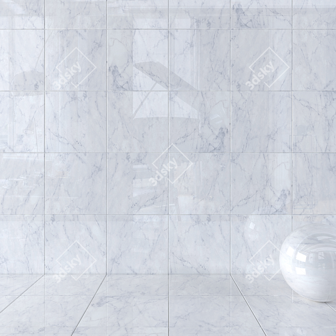 Classic Calacatta Carrara Wall Tiles 3D model image 1