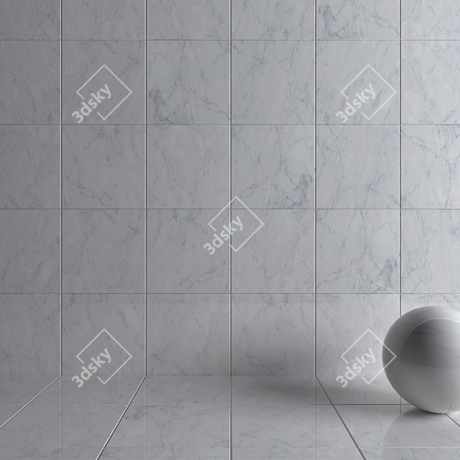 Classic Calacatta Carrara Wall Tiles 3D model image 3