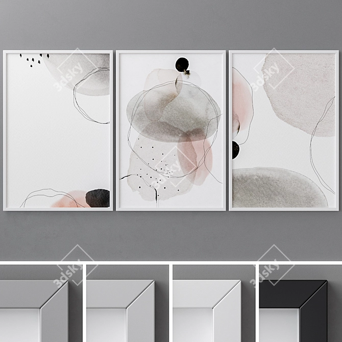 Decorative Photo Frames Set, 60x90 3D model image 1