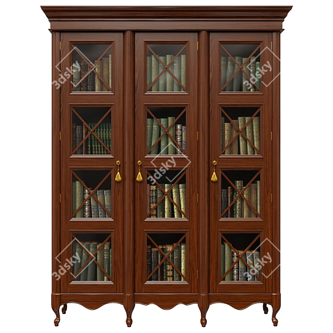 Traditional Wood Wardrobe 3D model image 1