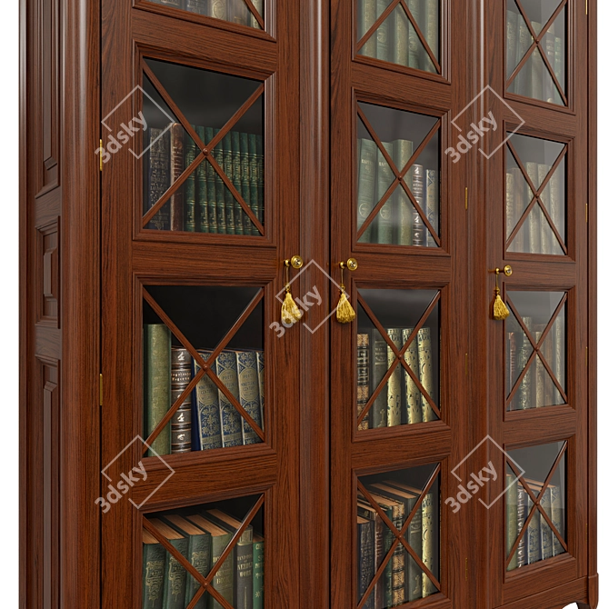 Traditional Wood Wardrobe 3D model image 3