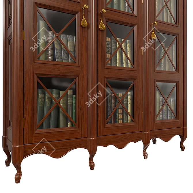 Traditional Wood Wardrobe 3D model image 4