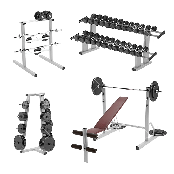 Premium Gym Equipment: V-Ray Render 3D model image 6