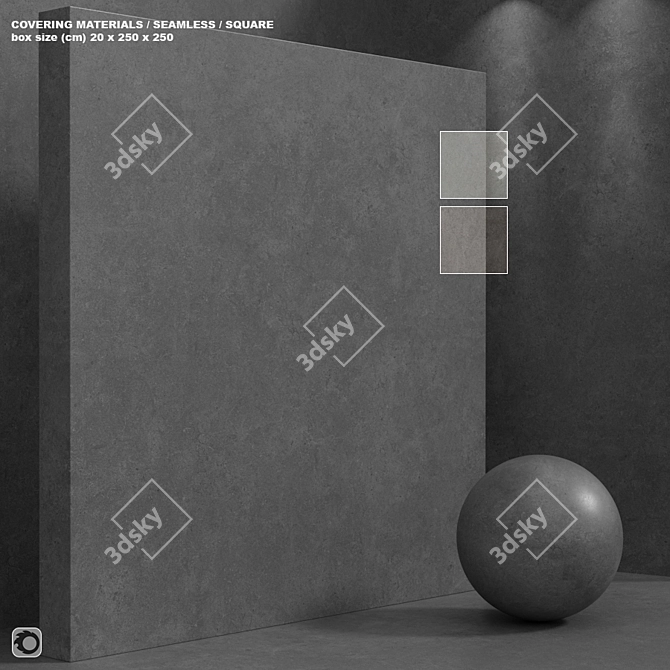 Seamless Concrete Plaster Set 3D model image 1