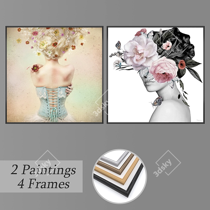 Stunning Wall Art Set 3D model image 1