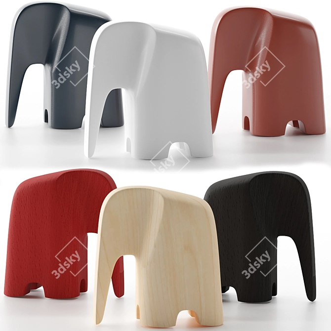 Title: Olifant Decor Set: Elegant Sculptural Design 3D model image 2