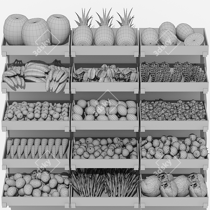 Fresh Harvest: Fruits, Veggies & More 3D model image 2