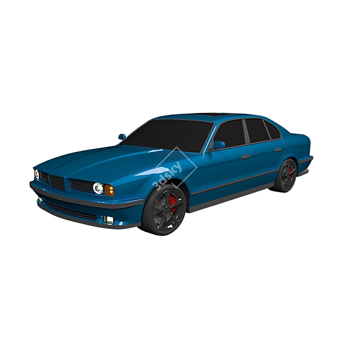 Title: BMW M5 E34 Replica 3D model image 1