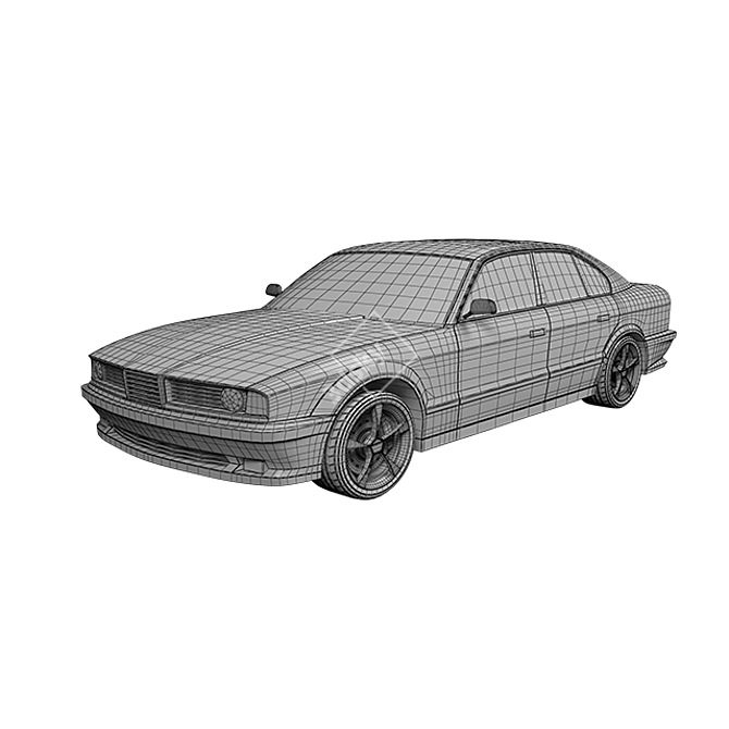 Title: BMW M5 E34 Replica 3D model image 3