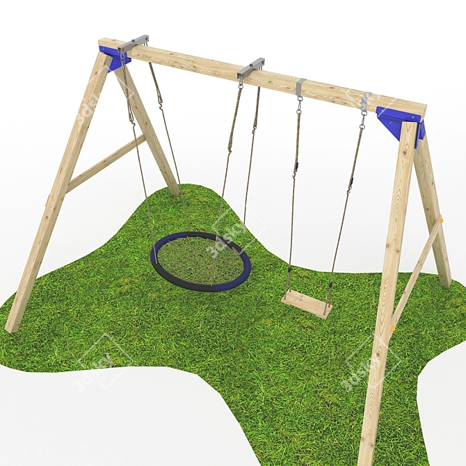 Blue Rabbit Freeswing Playground 3D model image 2