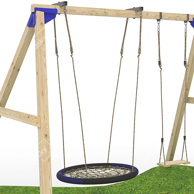 Blue Rabbit Freeswing Playground 3D model image 5