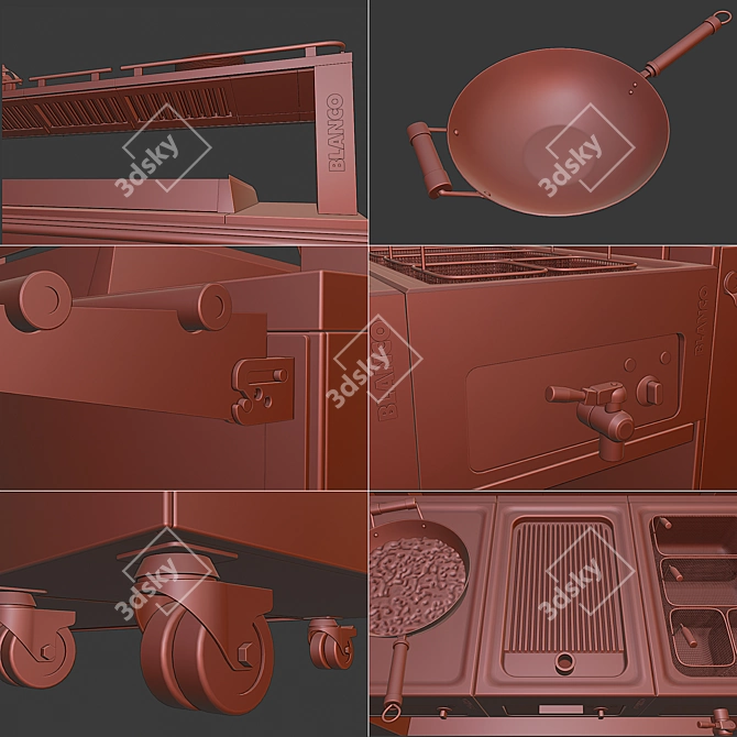 Powerful Blanco Cook Classic Front Cooker 3D model image 5