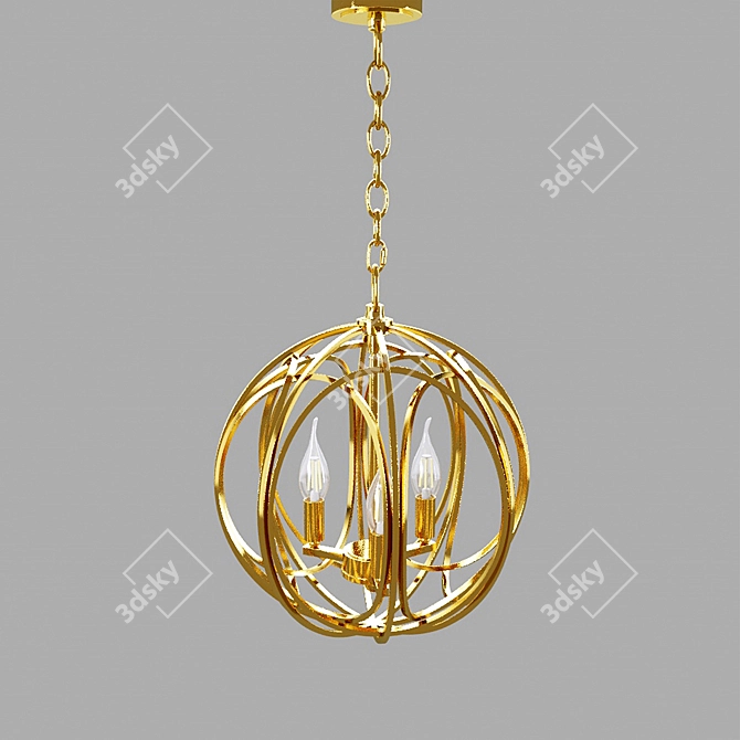 Elegant Kilian Chandelier 3D model image 2