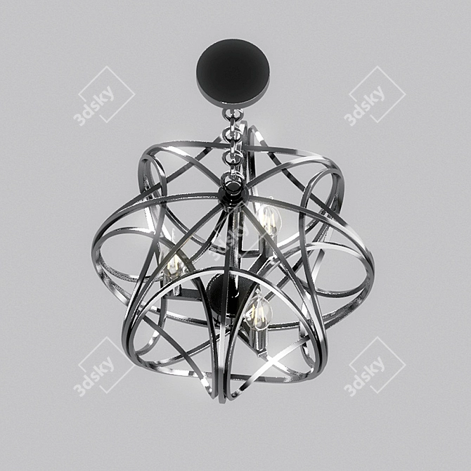 Elegant Kilian Chandelier 3D model image 4