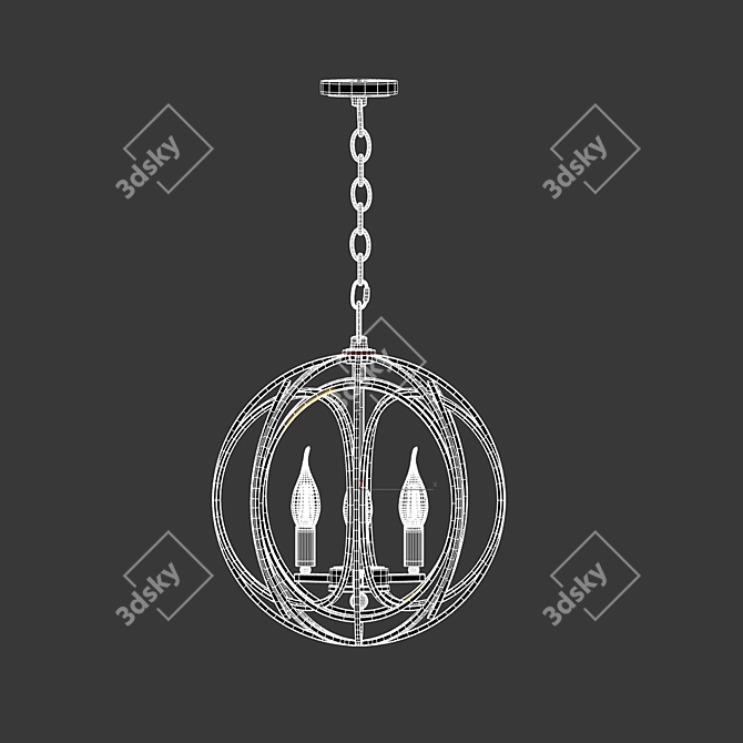 Elegant Kilian Chandelier 3D model image 1