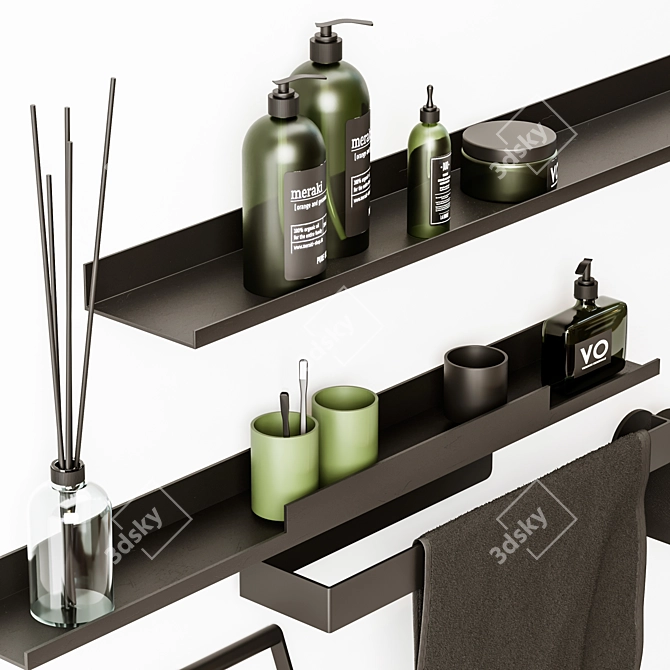 Luxury Bathroom Essentials Set 3D model image 3