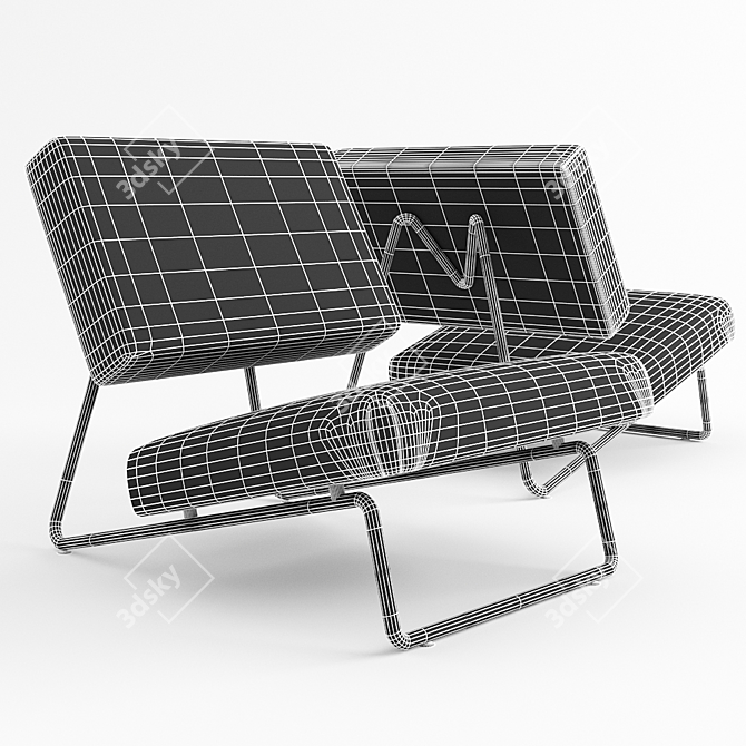 Richard Lampert Lounge Chair: Timeless Comfort 3D model image 3