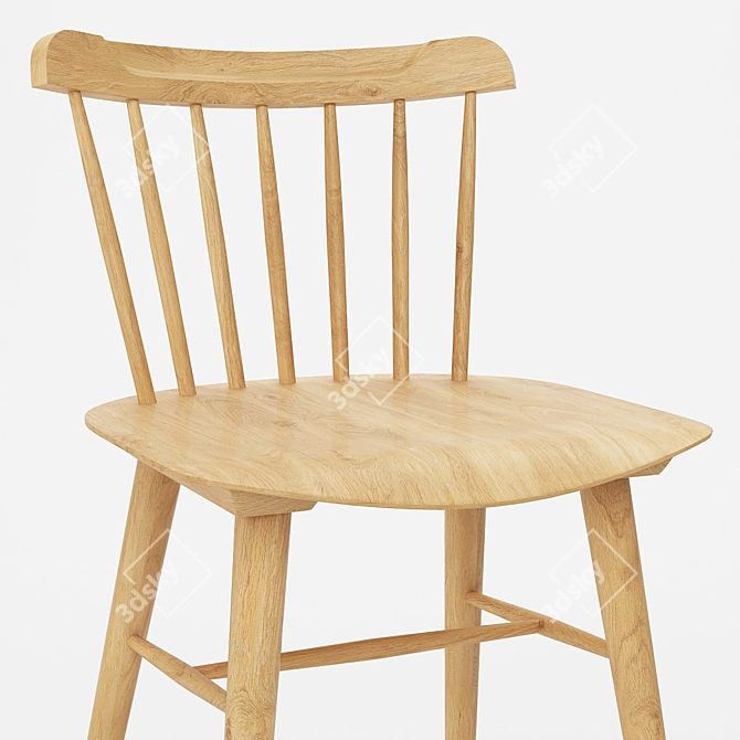 Elegant TON IRONICA Barstool 3D model image 3