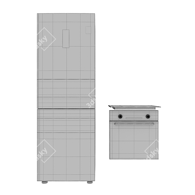 Essential Kitchen Appliance Set 3D model image 2