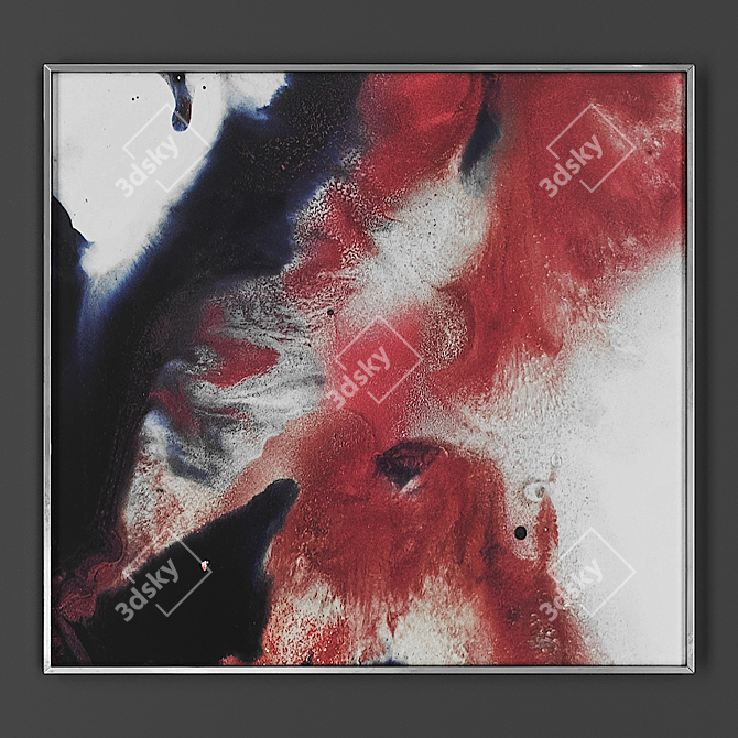 Elegant Framed Artwork 3D model image 1