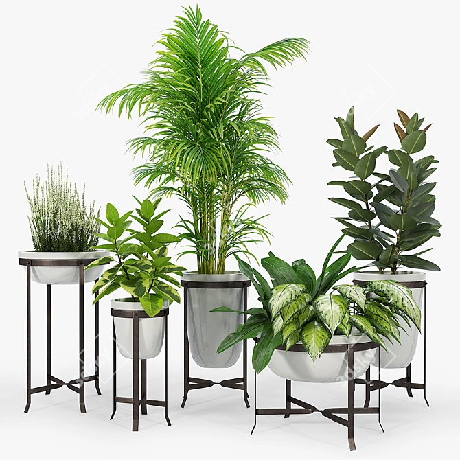 Amir Poly Planter Set 3D model image 1