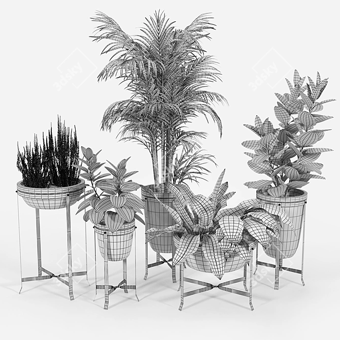 Amir Poly Planter Set 3D model image 5