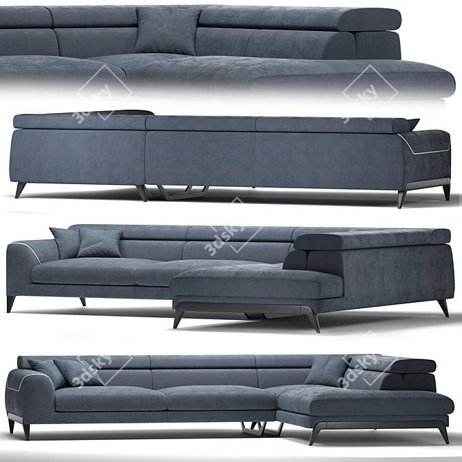 Cinephile Sofa: A Modern Masterpiece 3D model image 1