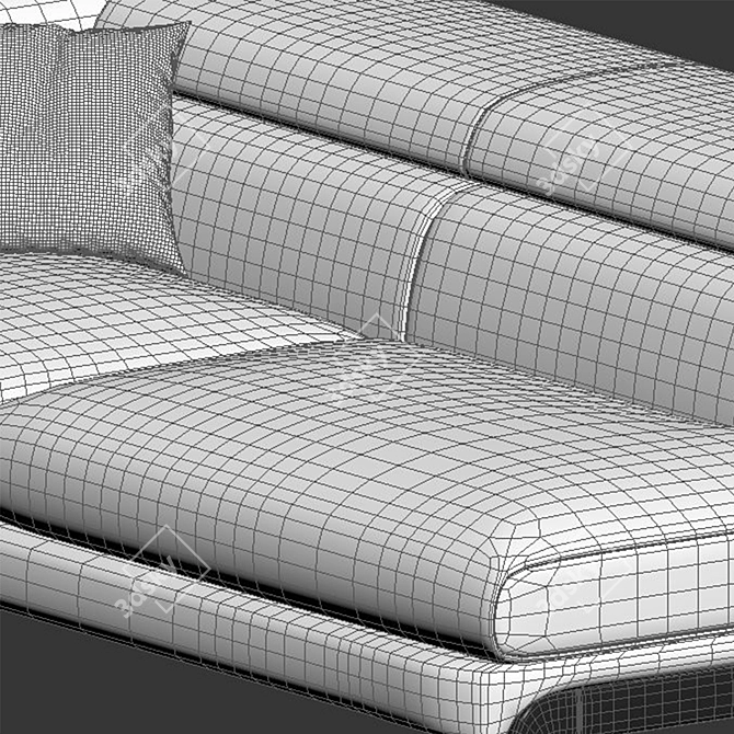 Cinephile Sofa: A Modern Masterpiece 3D model image 2