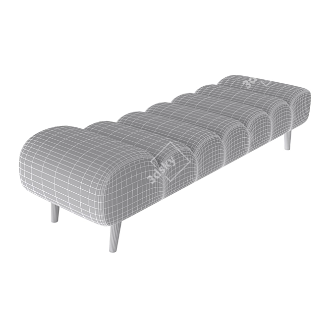 Cozy Caterpillar Day Bed: 6 Fabric Materials 3D model image 4